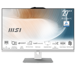 Slika proizvoda: All-In-One MSI Modern AM272P 1M-1222XEU Core 7 / 16GB / 1TB SSD / 27" FHD / NoOS / white - adjustable stand