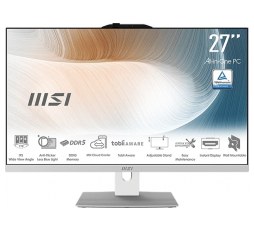Slika proizvoda: All-in-one MSI Modern AM272P 1M Core 5 / 16GB / 512GB SSD / 27" FHD / Windows 11 Home (white)