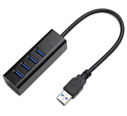 Slika proizvoda: Asonic 4port USB 3.0,Tip A,aluminijsko kuć. crno
