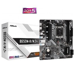 Slika proizvoda: Asrock MB B650M-H/M.2+, S.AM5, 2xDDR5/6400(OC), PCIe 4.0, G-LAN, HDMI/DP, USB-C, mATX