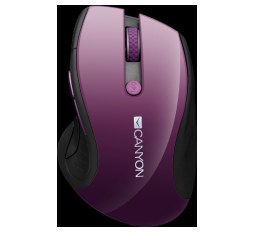 Slika proizvoda: CANYON 2.4Ghz wireless mouse, optical tracking - blue LED, 6 buttons, DPI 1000/1200/1600, Purple pearl glossy