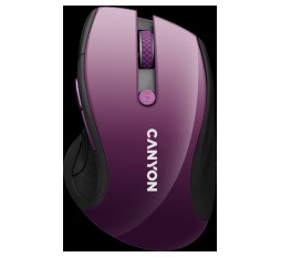 Slika proizvoda: CANYON 2.4Ghz wireless mouse, optical tracking - blue LED, 6 buttons, DPI 1000/1200/1600, Purple pearl glossy