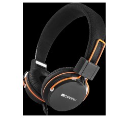 Slika proizvoda: CANYON headphones, detachable cable with microphone, foldable, black