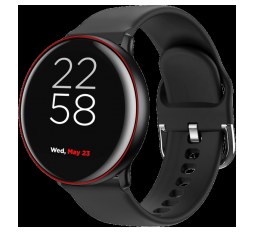 Slika proizvoda: CANYON Marzipan SW-75 Smart watch, 1.22inches IPS full touch screen, aluminium+plastic body,IP68 waterproof, multi-sport mode with swimming mode, compatibility with iOS and android,black-red body with extra black leather belt, Host: 41.5x11.6mm, Strap: 240x20mm, 20.8g