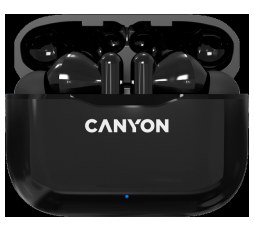Slika proizvoda: CANYON TWS-3 Bluetooth headset, with microphone, BT V5.0, Bluetrum AB5376A2, battery EarBud 40mAh*2+Charging Case 300mAh, cable length 0.3m, 62*22*46mm, 0.046kg, Black