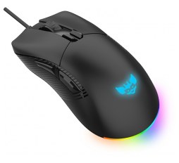 Slika proizvoda: Gaming miška BYTEZONE Ghost žična / RGB (16,8M barv) / max DPI 19K / optična / paracord kabel (črna)