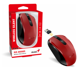 Slika proizvoda: Genius NX-8008S, bežični miš, silent, crvena/crna