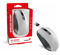 Slika proizvoda: Genius NX-8008S, bežični miš, silent, bijela/siva