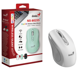 Slika proizvoda: Genius NX-8025S, bežični miš, silent, BT, bijeli