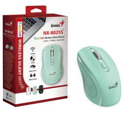 Slika proizvoda: Genius NX-8025S, bežični miš, silent, BT, aqua