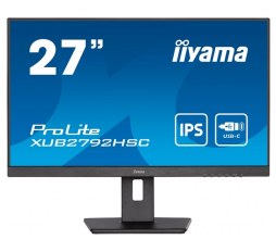 Slika proizvoda: IIYAMA Monitor LED XUB2792HSC-B5 27" IPS matte 1920 x 1080 @75Hz 1000:1 4ms HDMI DP USB-C 65W USB-Hub 3.0, height, swivel, tilt, pivot 
