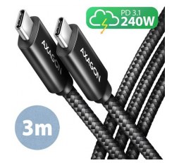 Slika proizvoda: Kabel CC USB CM 2.0 <> USB CM, 3 m, Crna, HQ, BUCM2-CM30AB