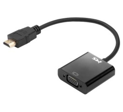 Slika proizvoda: Kabel MS CABLE HDMI-> VGA F adapter, 20cm, 1080/30Hz, V-HV300, crni HDMI -> VGA F