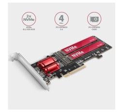 Slika proizvoda: Kontroler AXAGON PCEM2-ND PCI-E 3.0 8x - M.2 SSD NVMe