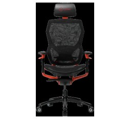 Slika proizvoda: LORGAR Grace 855, Gaming chair, Mesh material, aluminium frame, multiblock mechanism, 3D armrests, 5 Star aluminium base, Class-4 gas lift, 60mm PU casters, Red + black