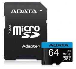 Slika proizvoda: Memorijska kartica MEM SD MICRO 64GB Premier A1 + ADP AD Memorija SD micro 64GB A1