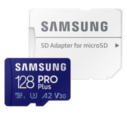 Slika proizvoda: Memorijska kartica Memorijska kartica SD micro SAM PRO Plus 128GB + Adapter MB-MD128SA/EU Memorija SD micro 128GB