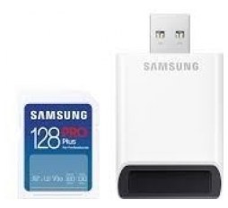 Slika proizvoda: Memorijska kartica Memorijska kartica SD Samsung PRO Plus 128GB + Reader MB-SD128SB/WW Memorija SD 128GB