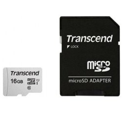 Slika proizvoda: Memorijska kartica Memorijska kartica Transcend SD MICRO 16GB HC Class UHS 1 + SD adapter TS16GUSD300S-A