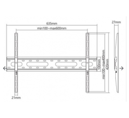 Slika proizvoda: SBOX fiksni nosač 37"-80", do 45kg