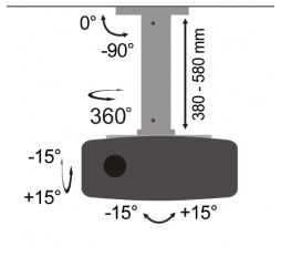 Slika proizvoda: SBOX Stropni nosač projektora PM-18S 13,5kg