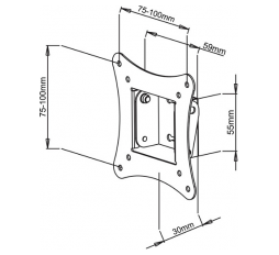 Slika proizvoda: SBOX zidni stalak 13“ - 30“ / 33 - 76 , do 15 kg