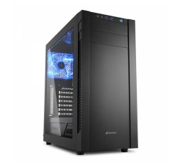 Slika proizvoda: Sharkoon S25-W Midi Tower ATX kućište, prozirna bočna stranica, bez napajanja, plavi LED, crno