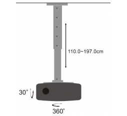Slika proizvoda: Stropni nosač projektora PM-200XL 15kg, do1,970m