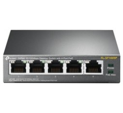 Slika proizvoda: TP-Link 5-port Desktop preklopnik (Switch), 5×10/100M RJ45 ports + 4 PoE ports, metalno kućište (58W)