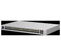 Slika proizvoda: Ubiquiti USW-48 48-port, Layer 2 switch, 48 x GbE ports, 4 x 1G SFP ports, Fanless, silent cooling, ESD/EMP protection, 1.3" touchscreen LCM display, Rackmount 