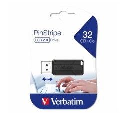 Slika proizvoda: USB STICK VERBATIM 2.0 #49064 32GB PINSTRIPE BLACK (zamjena Š/43111)