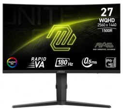 Slika proizvoda: Zaslon MSI MAG 275CQRF QD E2 / 27" / WQHD / Rapid VA / 180Hz / 0.5ms (GtG) / ukrivljen / črn - nastavljiv po višini - PD 15W