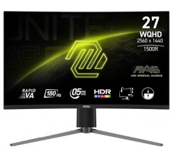 Slika proizvoda: Zaslon MSI MAG-27CQ6PF / 27" / WQHD / 180Hz / 0.5ms (GtG) / ukrivljen / črn - nastavljiv po višini
