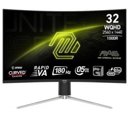 Slika proizvoda: Zaslon MSI MAG 325CQRXF E2 31.5" / WQHD / 240Hz / 0.5ms (GtG) / ukrivljen / črn - nastavljiv po višini - PD 15W
