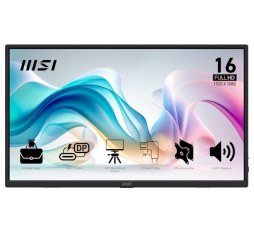 Slika proizvoda: Zaslon MSI PRO MP165 E6 / 15.6" / FHD / IPS / 60Hz / 4ms (GtG) / prenosljiv / črn - PD 15W