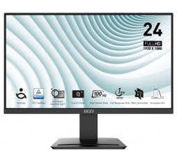Slika proizvoda: Zaslon MSI PRO MP2412 / 23.8" / FHD / VA / 100Hz / 1ms (MPRT) / črn